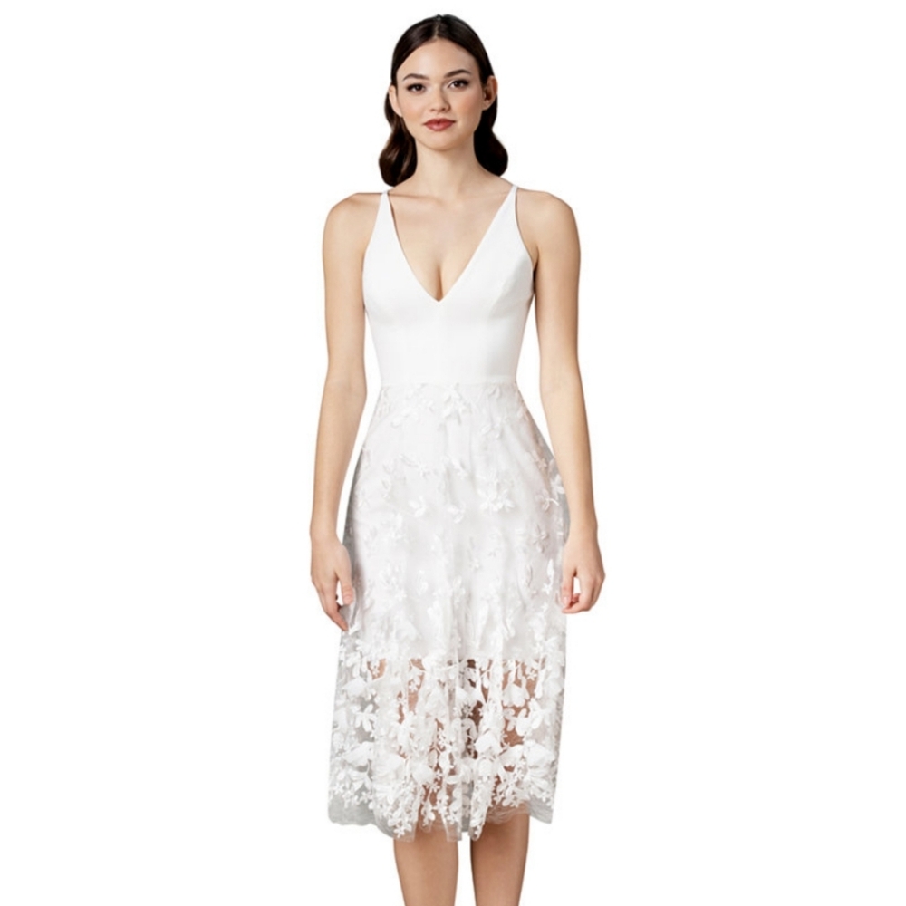 Dress the Population Darleen Dress - white, large